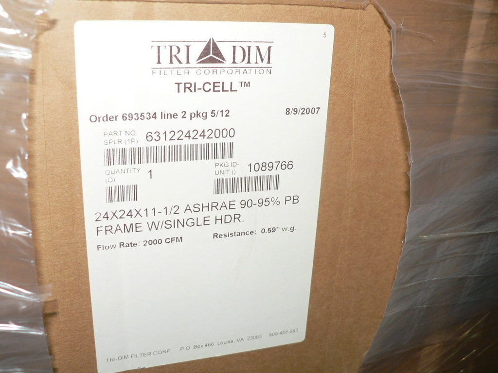 TRI DIM TRICELL AIR FILTER 631224242000 24 X 24 X 111/2 2000CFM — G