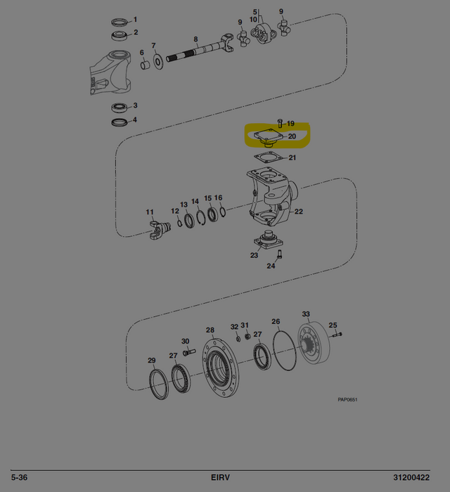 EIRV SKYTRAK JLG TRAK PIN BEARING 1319461 4475317030