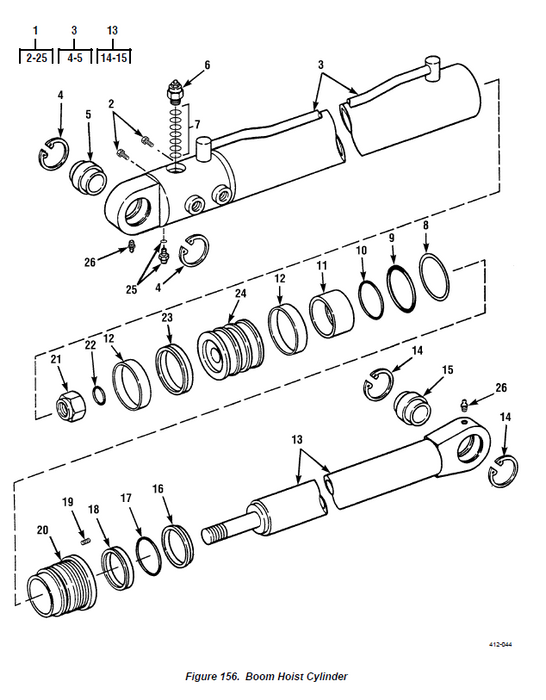 JLG ATLAS 10K FORKLIFT 24689X BOOM HOIST SEAL KIT