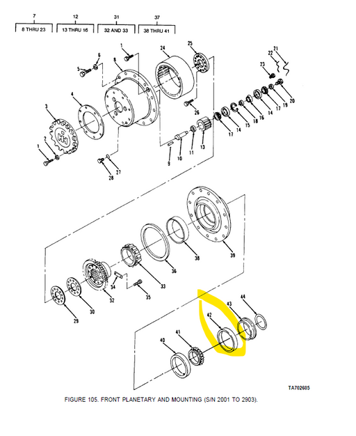 KOMATSU  DRESSTA 1038080C93 & 1038080C92 International 530 530C M10A MHE236