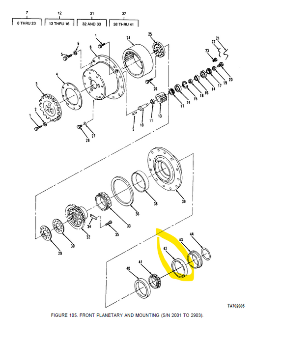 KOMATSU  DRESSTA 1038080C93 & 1038080C92 International 530 530C M10A MHE236