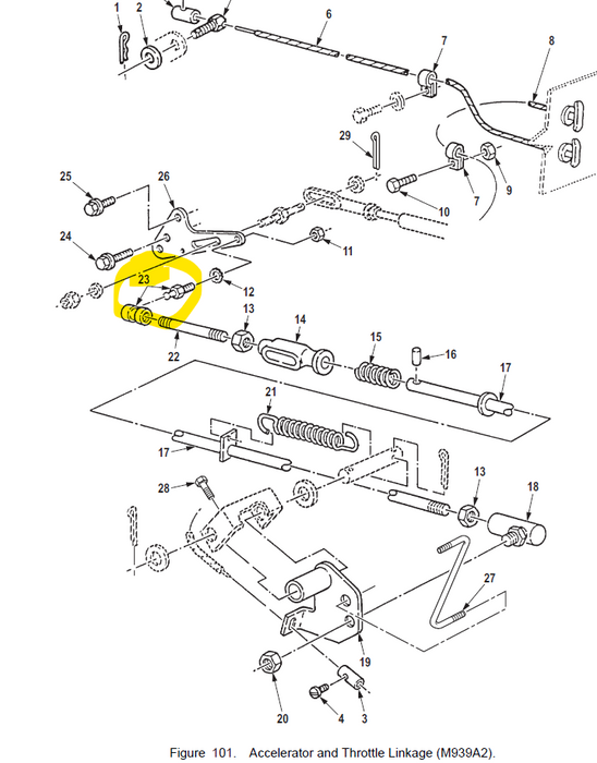 M939 BALL JOINT THROTTLE ROD 12363293
