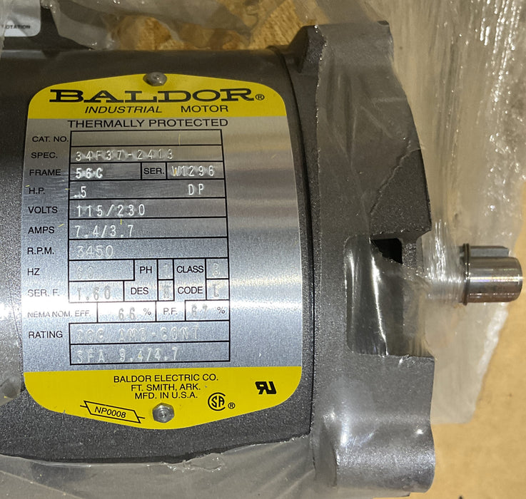 Baldor VL1303A Motor 1/2hp 3450rpm 115/230v