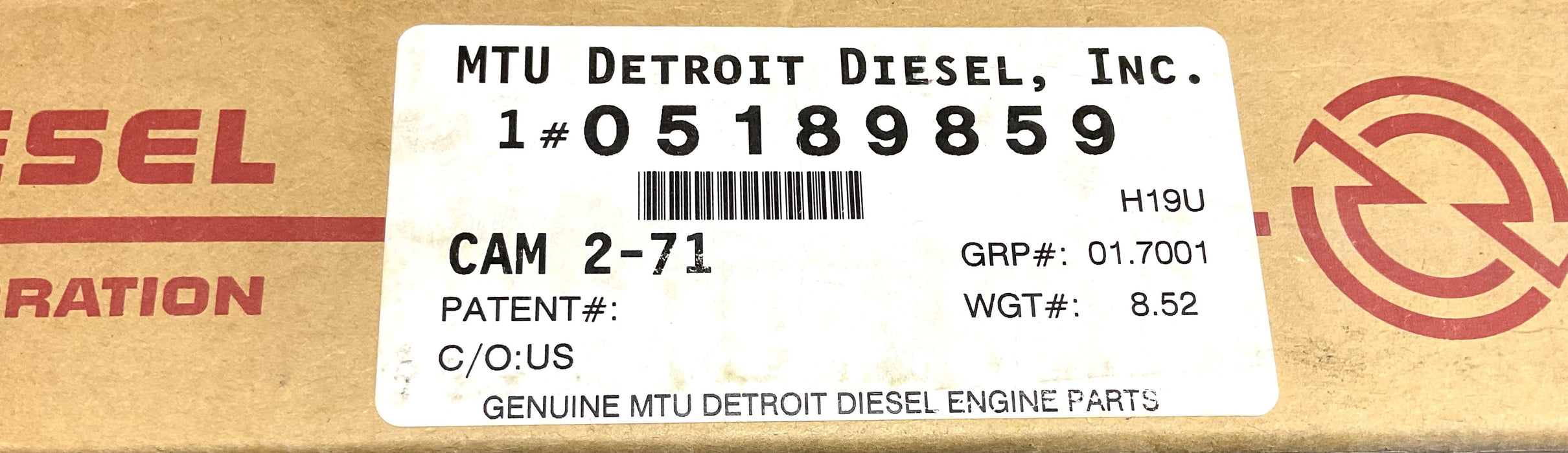 GENUINE Detroit Diesel NEW ENGINE CAMSHAFT 5189859 5152190 2-71 SERIES