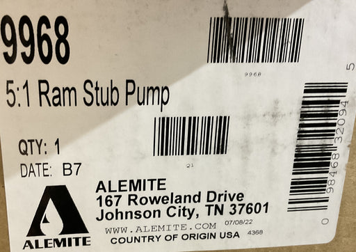 Alemite SKF 5:1 Oil Pump Stub bung mounted Pump model /part number 9968