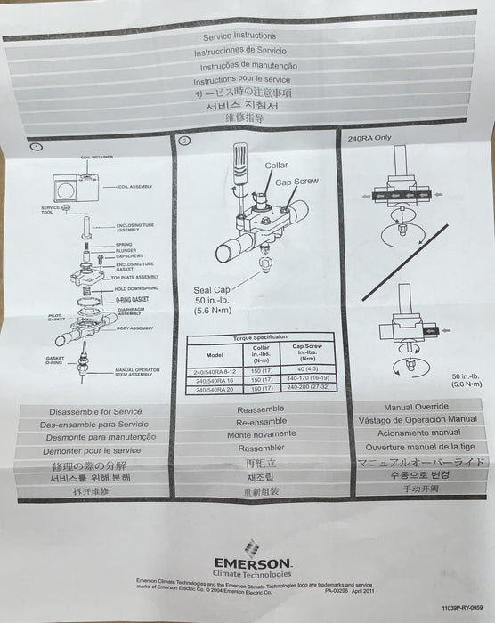Emerson Flow Control 1-5/8"Swt Nc 2 Way Solenoid Vlv P/N 060384