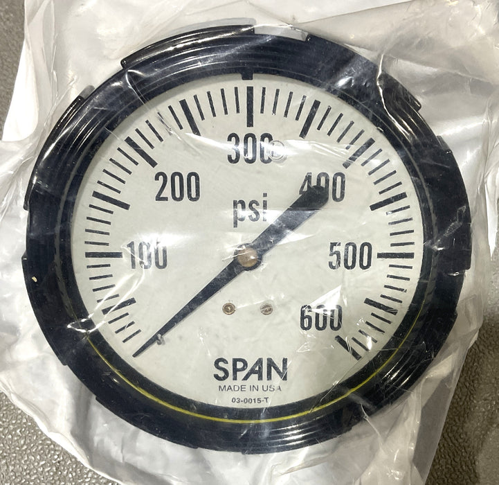 SPAN INSTRUMENTS PRESSURE DIAL GAGE LFP 310-600-PSI-G SULLAIR 48061