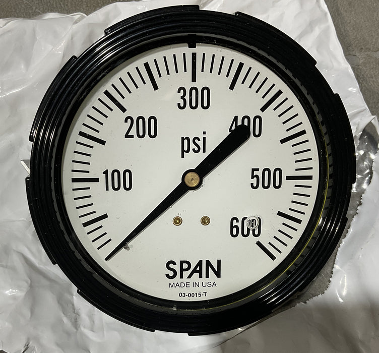 SPAN INSTRUMENTS PRESSURE DIAL GAGE LFP 310-600-PSI-G SULLAIR 48061