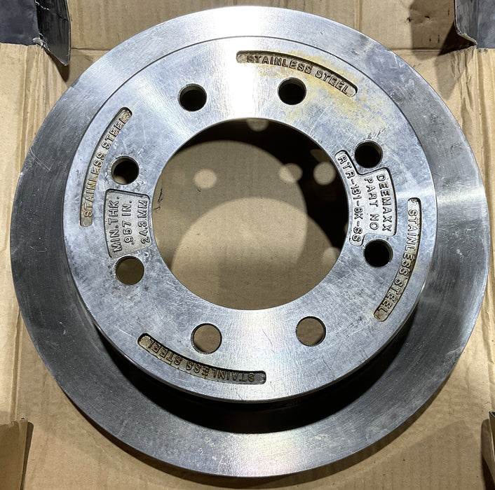 DEEMAXX MARINE 316 STAINLESS STEEL ROTOR & CALIPER 8000 LBS AXLE KIT