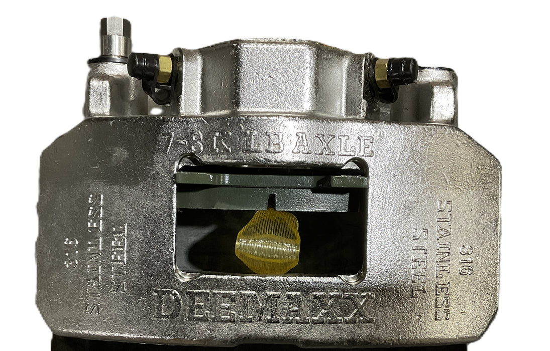 DEEMAXX MARINE 316 STAINLESS STEEL ROTOR & CALIPER 8000 LBS AXLE KIT
