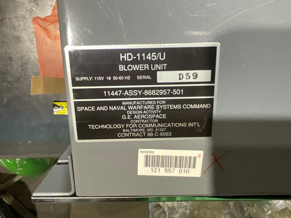 AIR COOLER ELECTRONIC EQUIPMENT HD-1145/U 5999-01-288-3281
