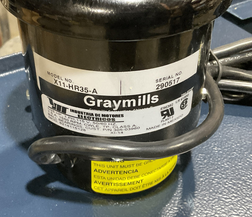GRAYMILLS X11-HR35A 10 gallon rectangular 1/25 HP