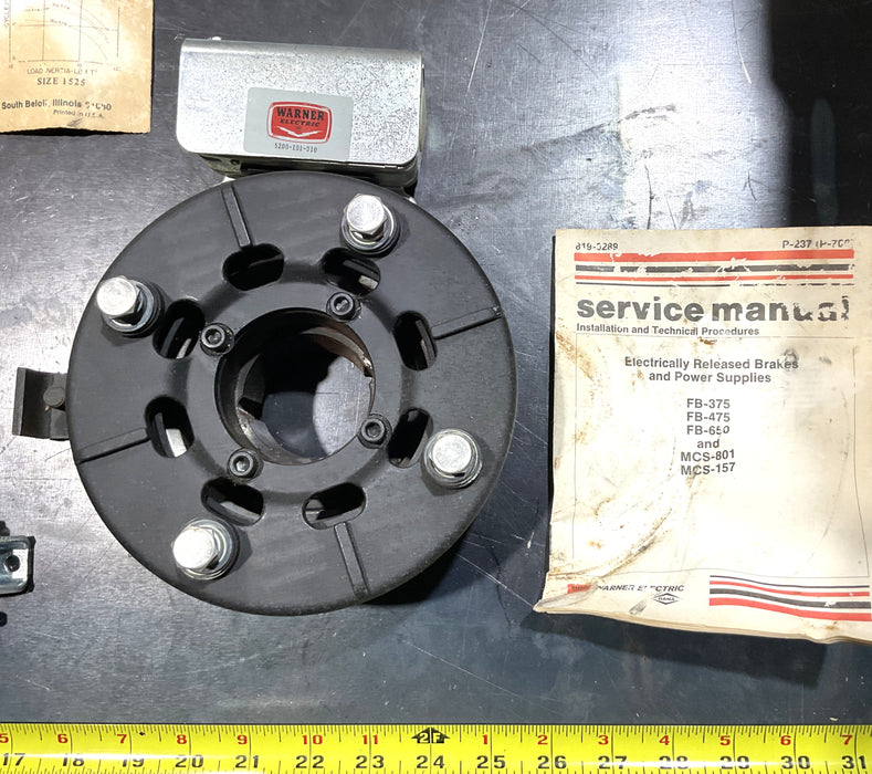 Warner Electric 5392-170-007 FB-650 electromagnetic brake rated for 90 VDC
