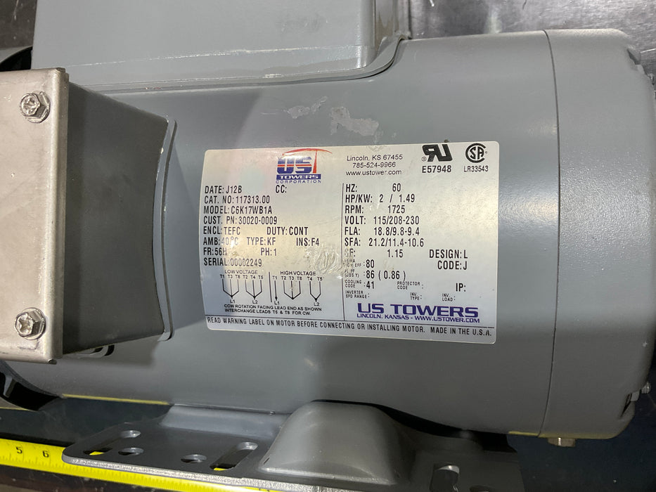 LEESON 30020-0008-0000 FRSME 56H MODEL C6K17WB1A 1725 RPM 115/208-230