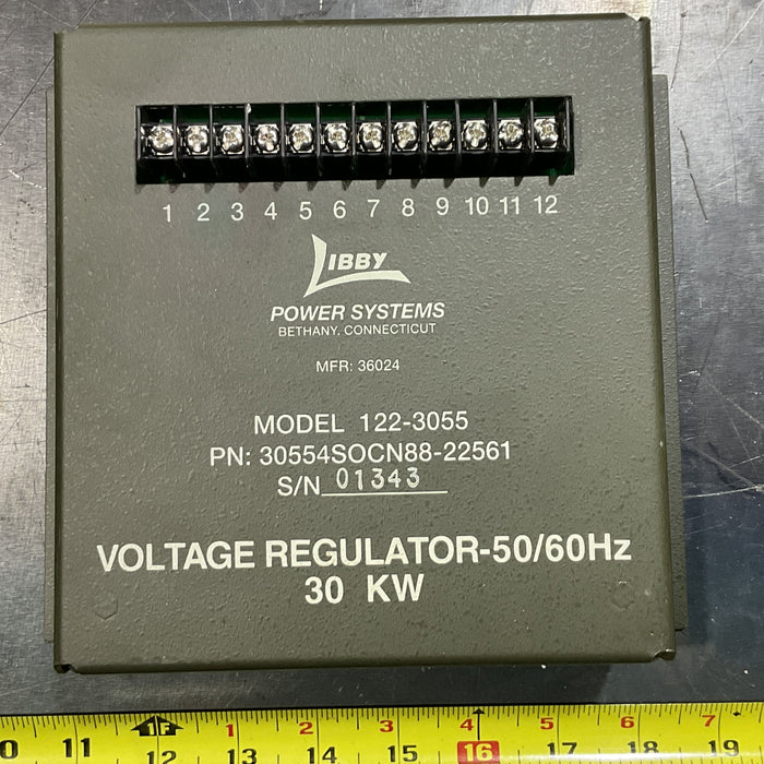 GENERATOR 30KW VOLTAGE REGULATOR LIBBY 122-3055 30554SOCN88-22561