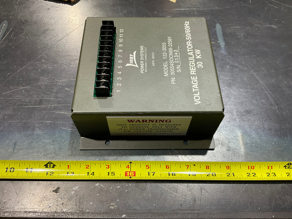 GENERATOR 30KW VOLTAGE REGULATOR LIBBY 122-3055 30554SOCN88-22561