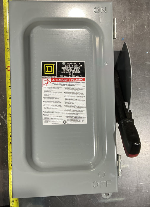 HU362AWK - Square D 60A 600V 3 Pole Non-Fusible Safety Switch NEMA 3R/12