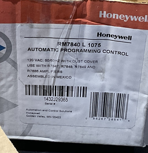 Honeywell RM7840L1075 Honeywell 7800 Series Flame Controller