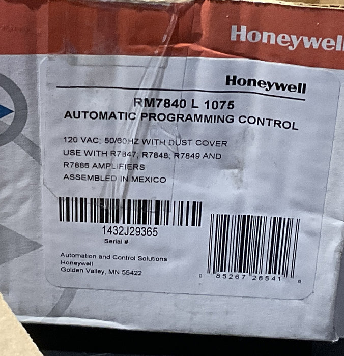 Honeywell RM7840L1075 Honeywell 7800 Series Flame Controller