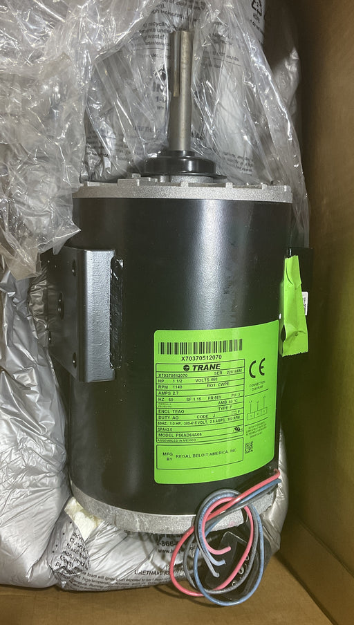 Trane X70370512070 MODEL P56AD64A05 1.5 HP 460v 3 Phase Condenser Fan Motor