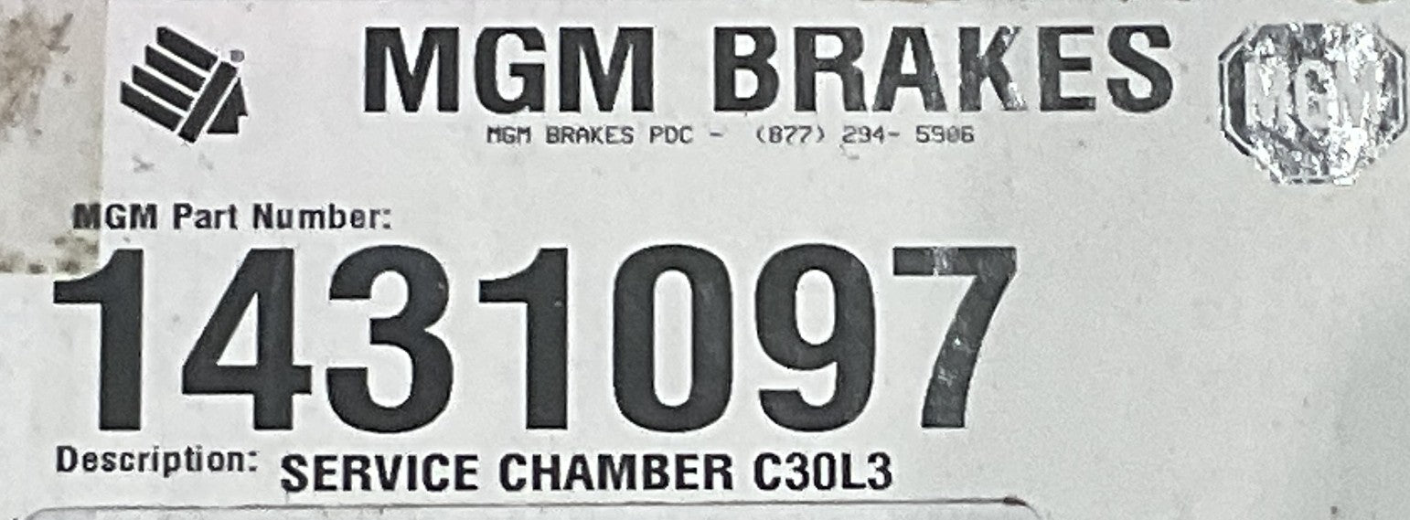Mgm Brake Chamber Mk2a2 p/n 1431097 Model C30l3 Type 30-74-07