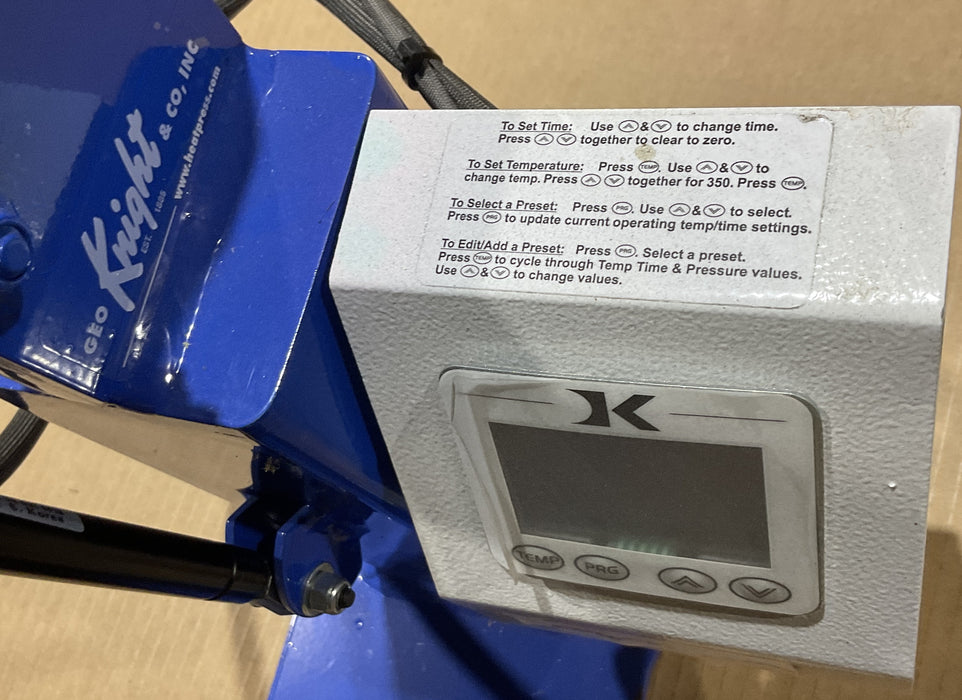 Geo Knight K8 6C8 Labeling Press 6X8 Interchangeable Table