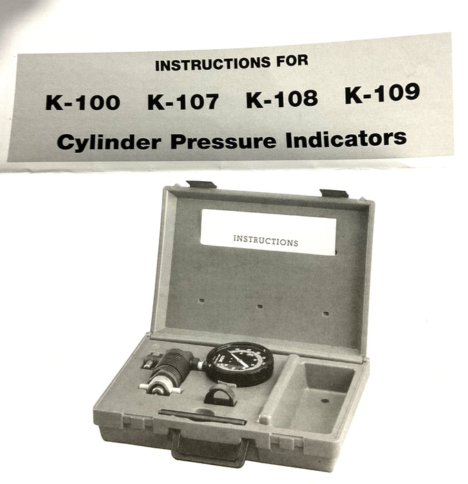 KIENE K100 CYLINDER COMPRESSION TESTER  (BACHARACH HR9878) NEW