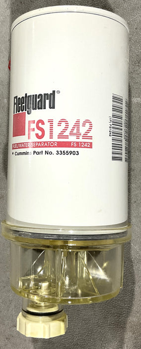 GENUINE FLEETGUARD FS1242B - FILTER-FUEL WATER SEPARATOR WITH BOWL FS1242