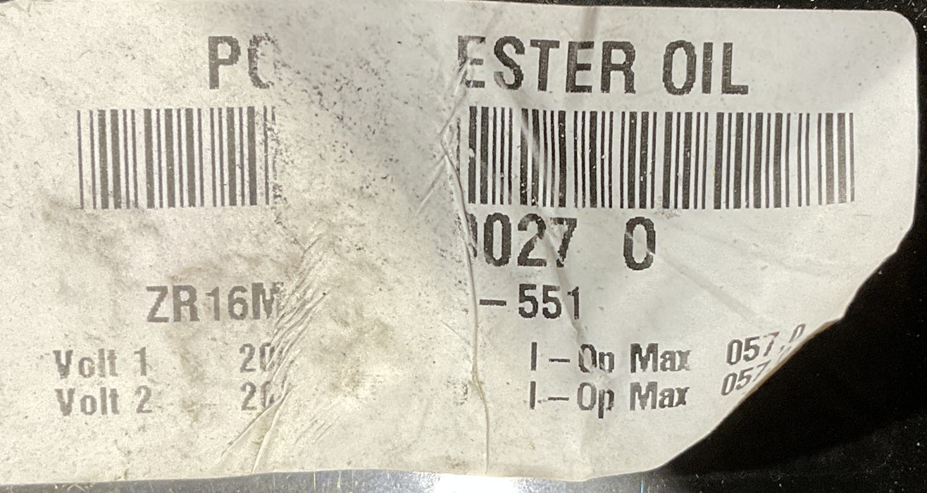 Copeland ZR16M3E-TWD-961 Scroll Compressor 160000 BTU'S PER HOUR