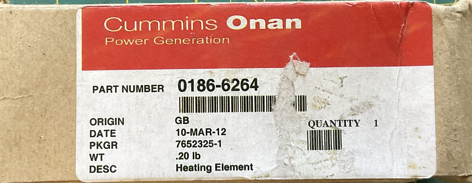 ONAN 186-6264 HEATING ELEMENT FOR DIESEL DN4M-1