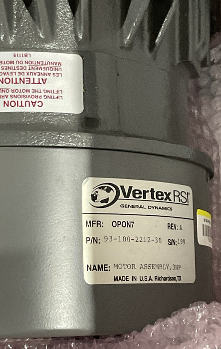 BALDOR INVERTER DRIVE MOTOR 06H126M583G1 FRAME 184TCZ 40006036+030