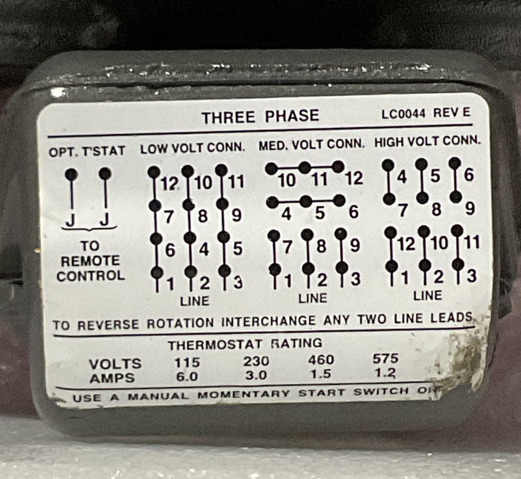 BALDOR INVERTER DRIVE MOTOR 06H126M583G1 FRAME 184TCZ 40006036+030