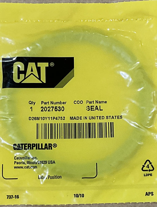 GENUINE CAT 202-7530 CIRCULAR SEAL 85MM INTERNAL DIAMETER