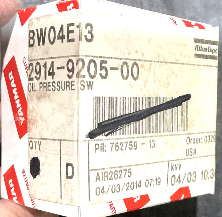 ATLAS COPCO YANMAR PRESSURE SWITCH ATLAS P/N 2914-9205-00