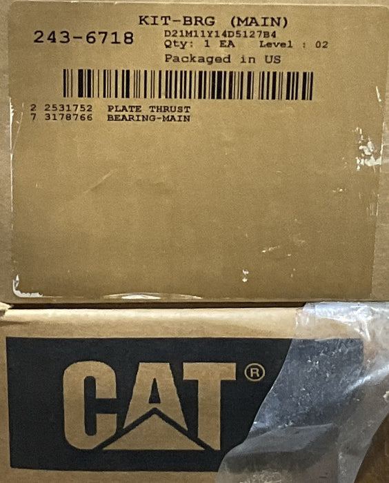 CAT 243-6718 Crankshaft Main Bearing Kit 3406C 3406B 3412C 3412 637E 631E