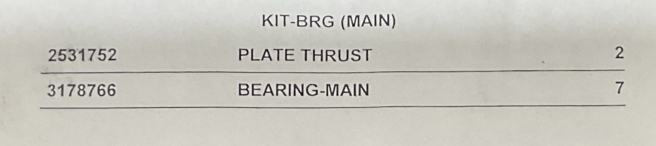 CAT 243-6718 Crankshaft Main Bearing Kit 3406C 3406B 3412C 3412 637E 631E