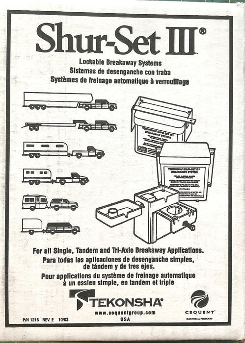 CARLISLE HBA-10 TRAILER BRAKE ACTUATOR SHUR-SET III KIT