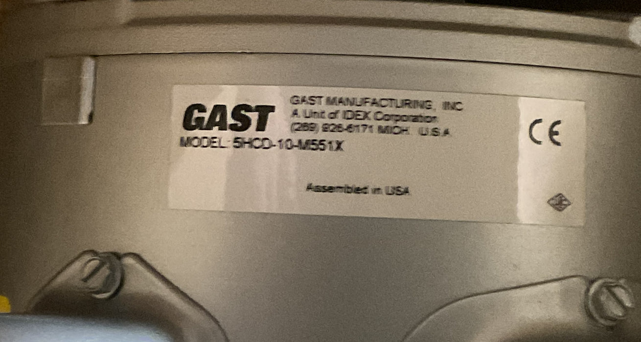 (nos) GAST 5HCD-10-M551X Piston Air Compressor, 3/4 HP, 115/220-240 VAC 1425 RPM