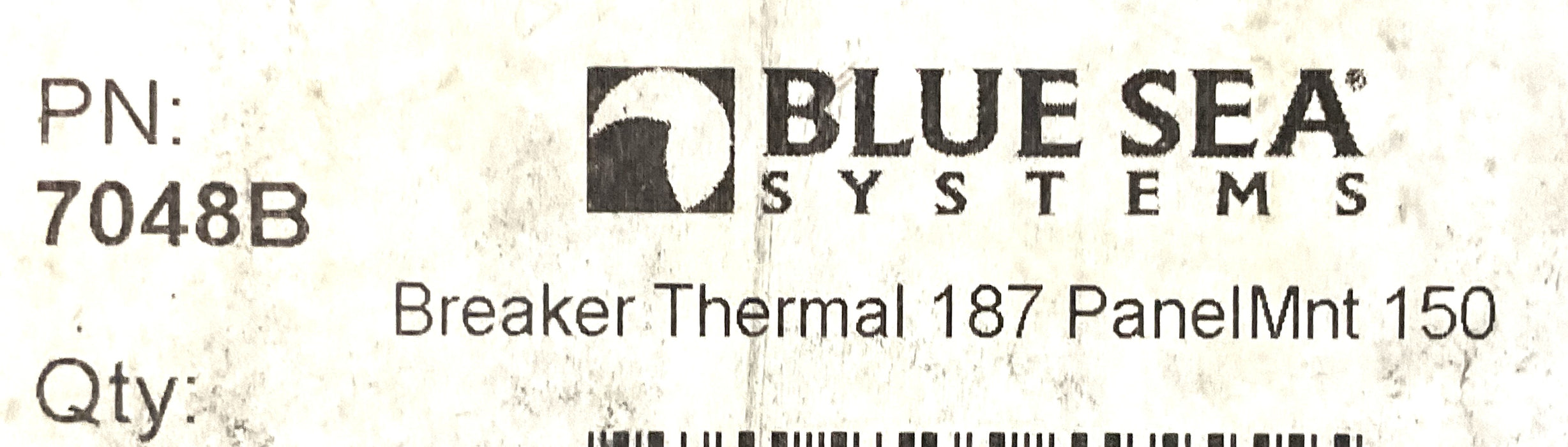 Blue Sea Systems 7048B Breaker Thermal 187 PanelMnt 150 187150p-03-1