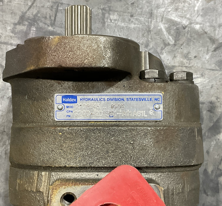 HALDEX G20D-2D15B1-A11A61L HYDRAULIC PUMP G20D2D15B1A11A61L MODEL 2108545 HEMTT