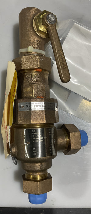DANTE DASCO SAFETY RELIEF VALVE BASAA02SCC-A064 D50UU-02 1/2IN 8T13PSI