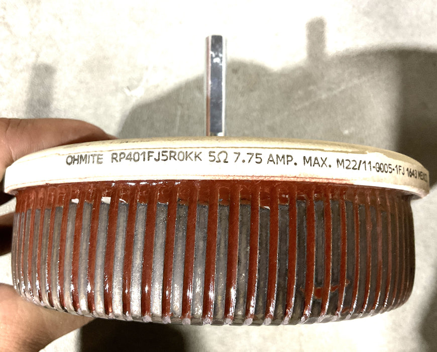 GE K7873942 WIRE WOUND VARIABLE RESISTOR OHMITE RP401FJ5R0KK