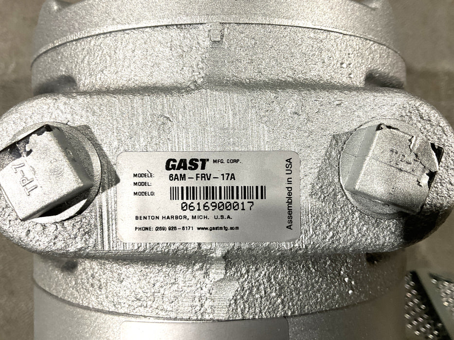 GAST 6AM-FRV-17A AIR MOTOR, 4 VANES, REVERSIBLE, 4 HP (removable flange)