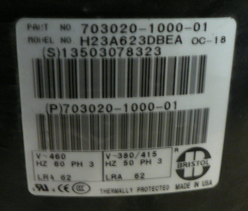 BRISTOL COMPRESSOR H23A623 DBEA 460 3ph