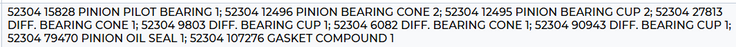 DANA Bearing & Seal Kit 099041 VOLVO GROUP 2719-99041