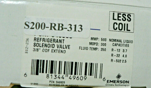 ALCO CONTROLS SOLENOID VALVE S200-RB-313