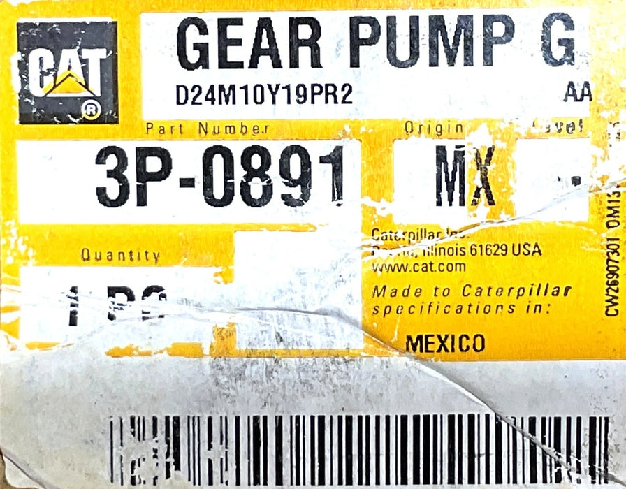 GENUINE NEW CAT 3P-0891 GEAR PUMP APPL: 12G 160G 140G 130G 120G