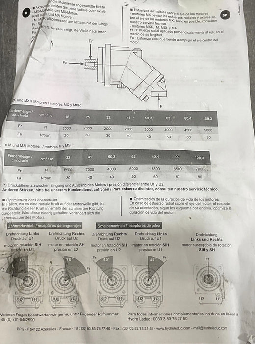 Hydro Leduc MA80CS3M0U200SVF John Deere ETN84525