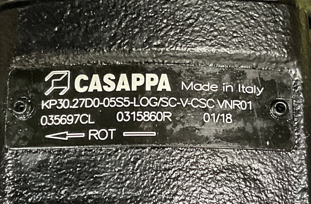 CASAPPA ROTARY PUMP KP30.27D0-05S5-LOG/SC-V-CSC VNR01 (NOS) OSHKOSH 4076769