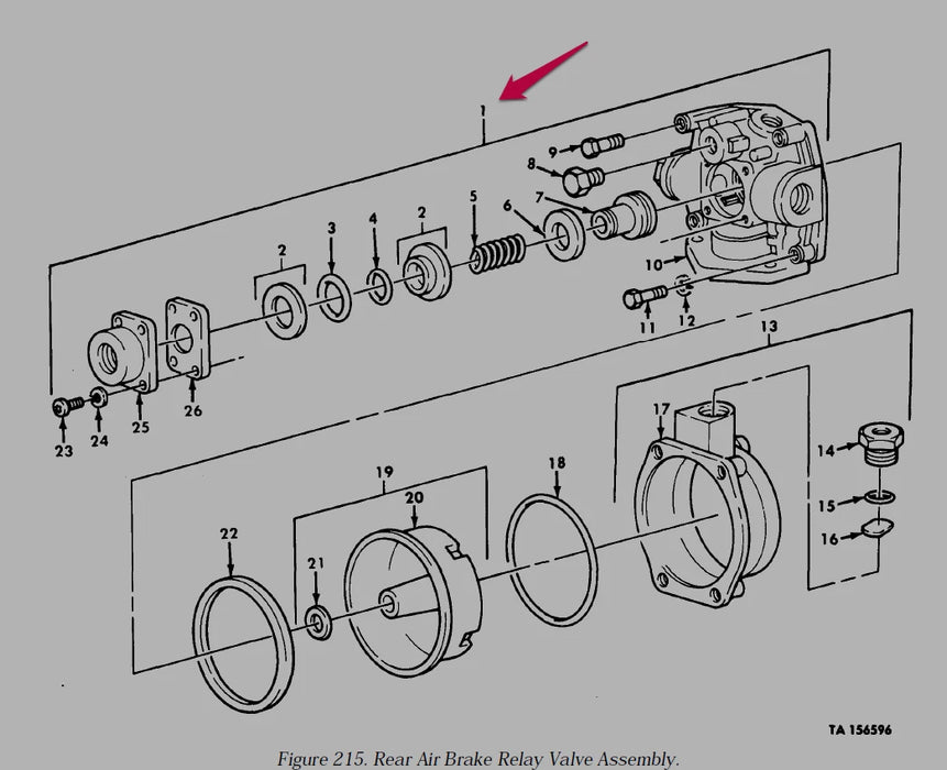 M900 SERIES BENDIX BRAKE VALVE 288781 11669105 BENDIX R-8